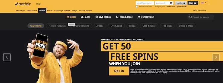 Betfair makes it easy for UK players to play online casino games outside of the UK.