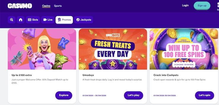 Casumo is one of the best EU casino sites for loyalty rewards.
