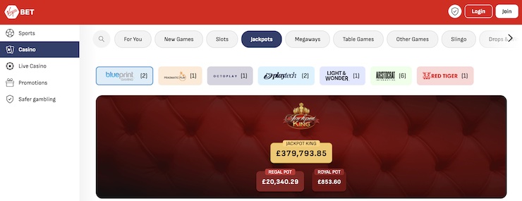 Virgin Casino is one of the best UK casinos that accepts PaysafeCard.